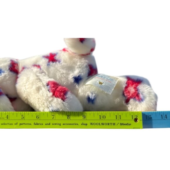 Build a Bear Patriotic Pup Plush Stuffed Dog Red Blue Star Holiday Toy Friend - Picture 11 of 11